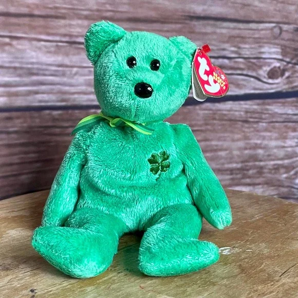 Beanie Babies Toys Green Ty Beanie Babies Vnt Dublin Four Leaf